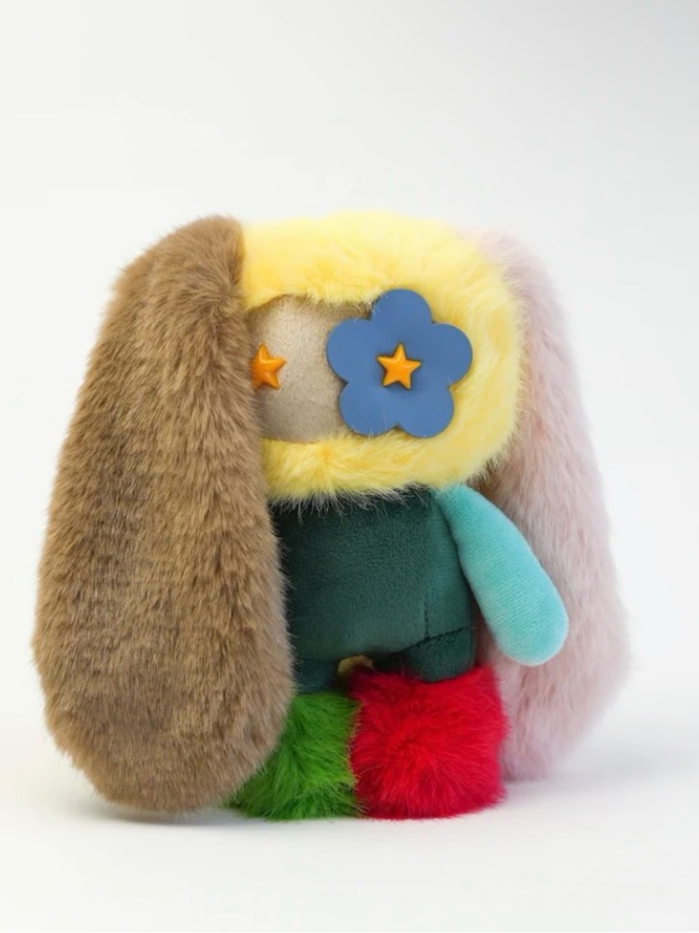 Cj Hendry Mismatched JuJu Plush Multicolor Faux Fur Bunny Bag Charm